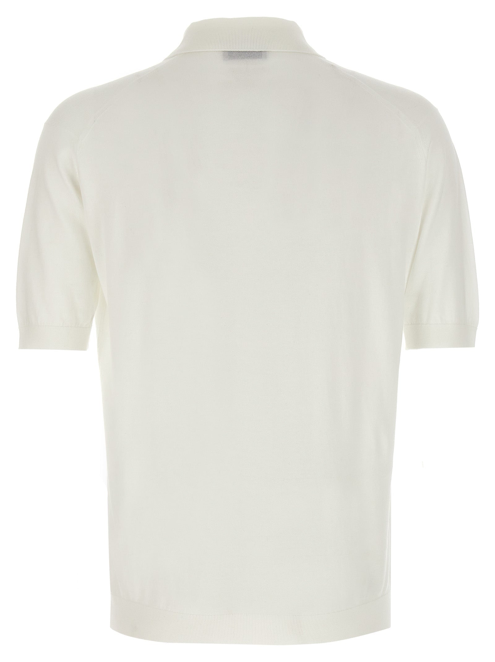 JOHN SMEDLEY White Cotton Polo Shirt