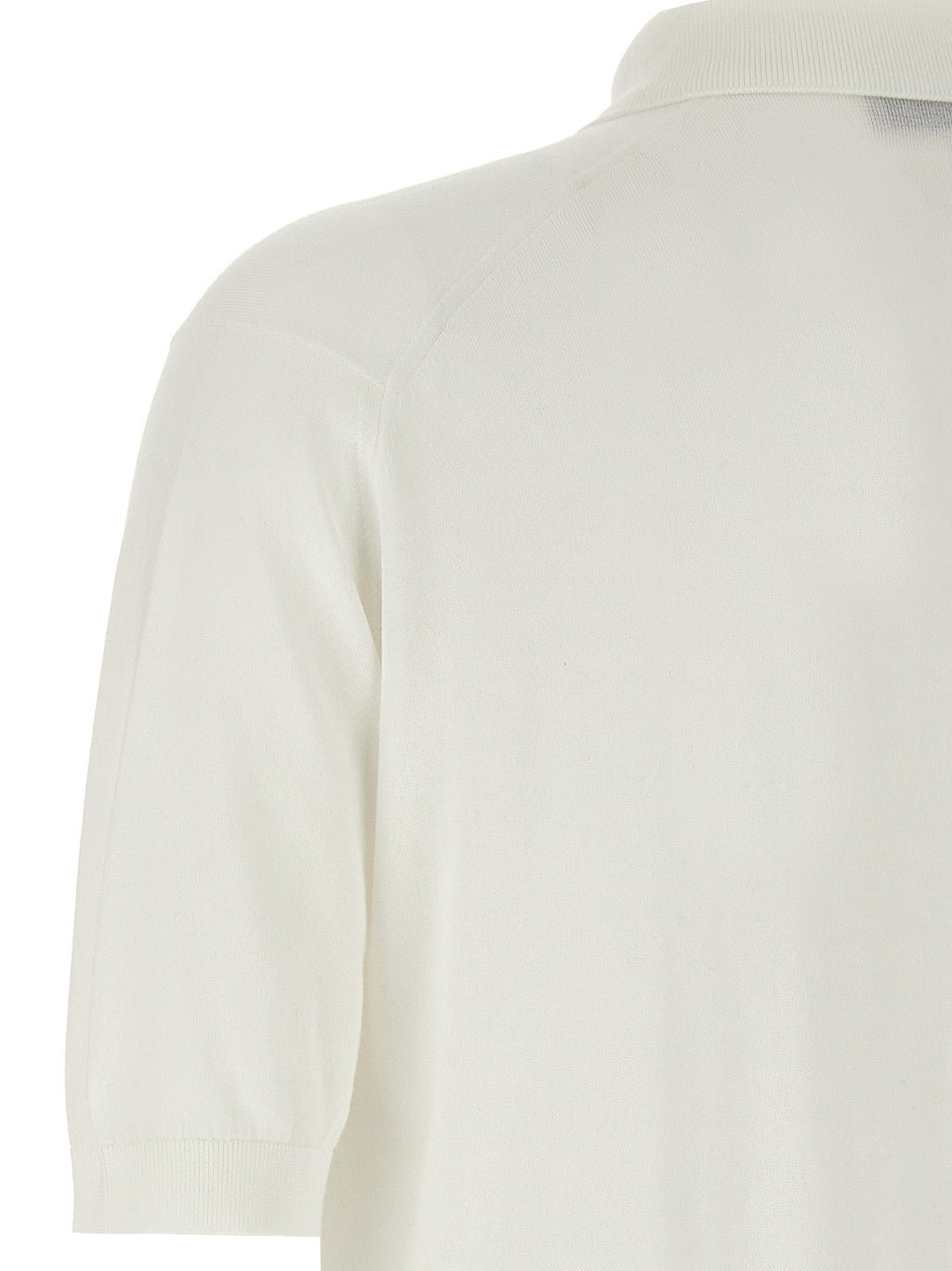 JOHN SMEDLEY White Cotton Polo Shirt