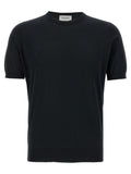 JOHN SMEDLEY Black Cotton T-Shirt