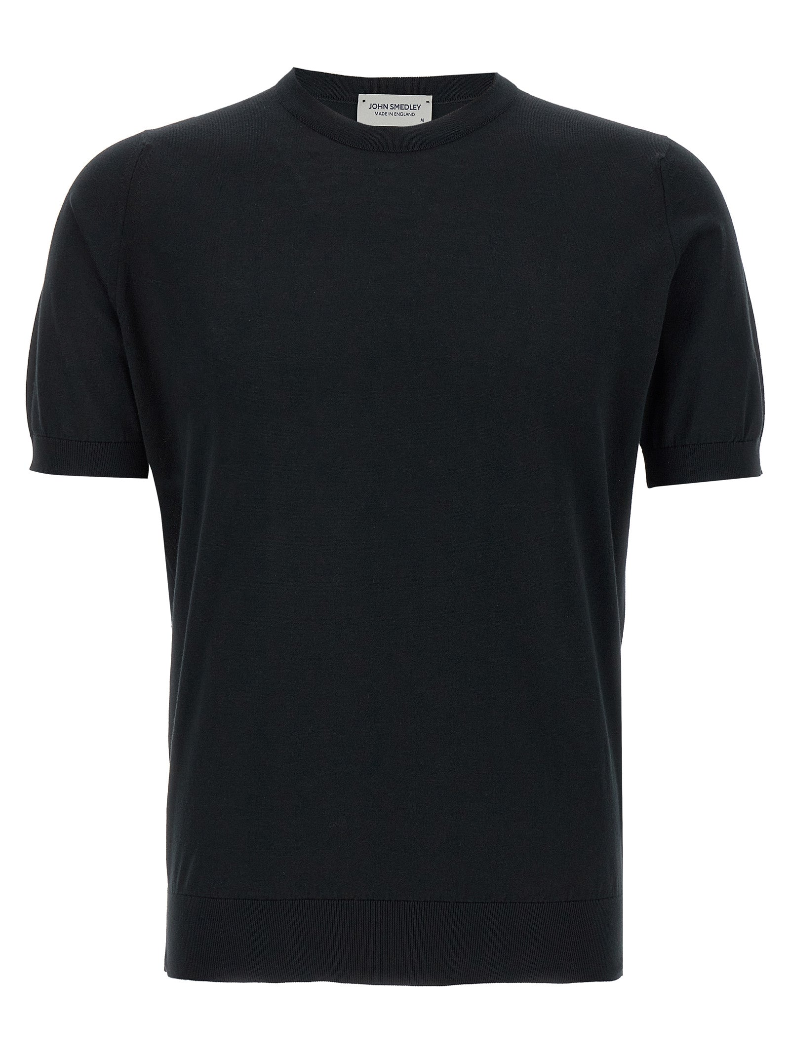 JOHN SMEDLEY Black Cotton T-Shirt