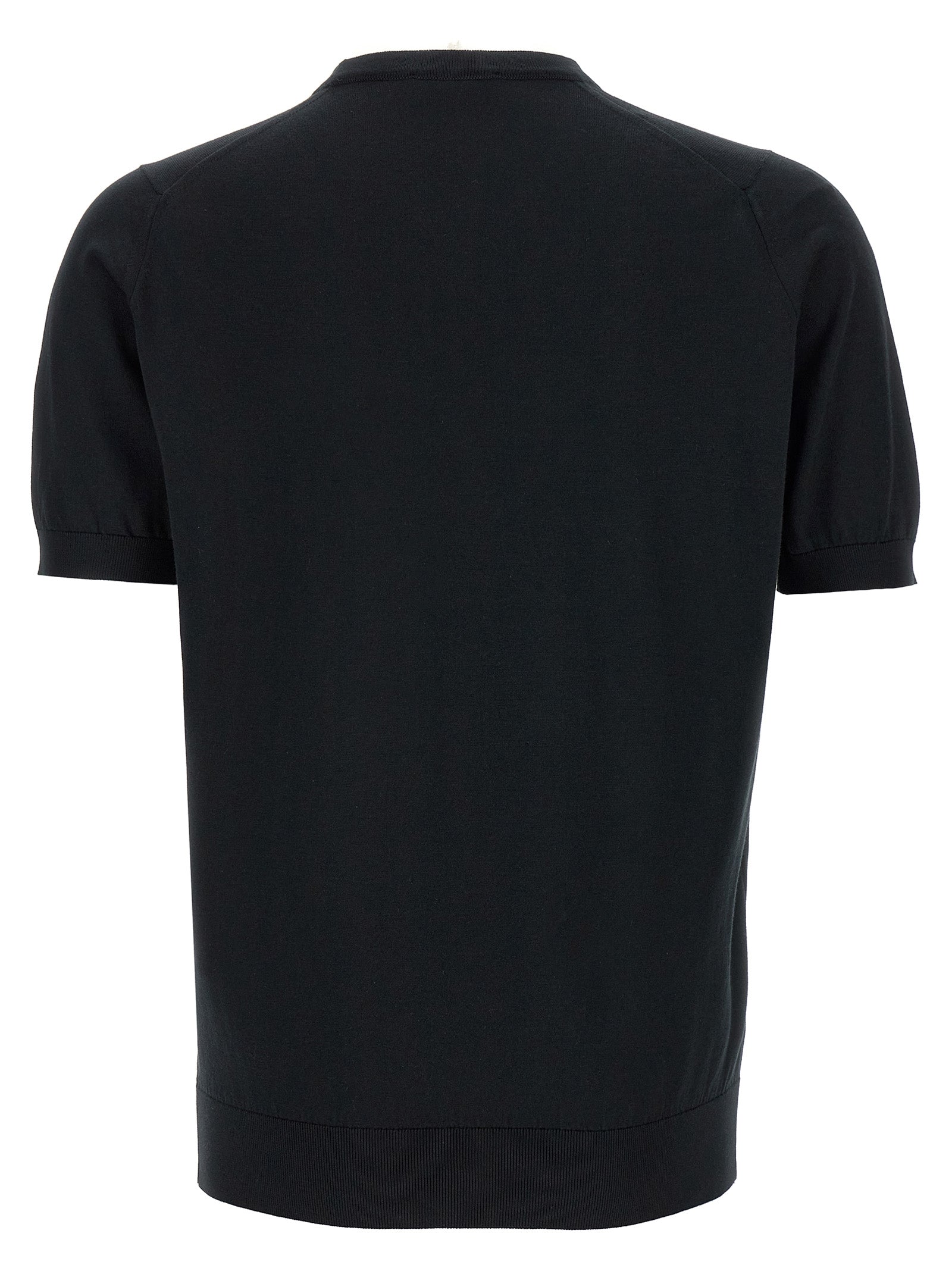 JOHN SMEDLEY Black Cotton T-Shirt