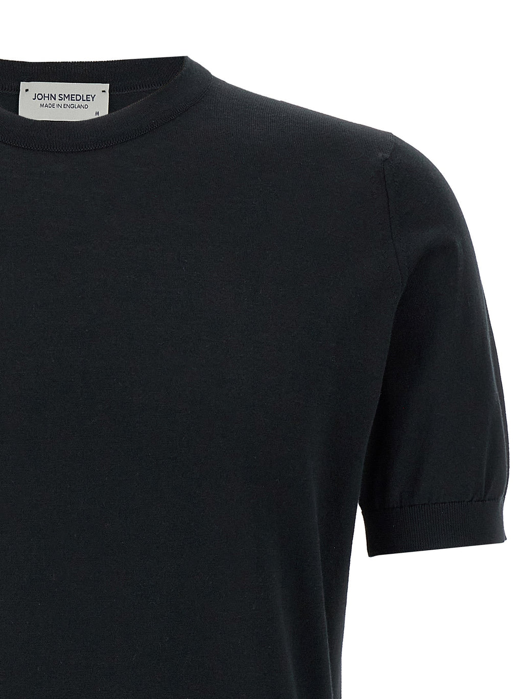 JOHN SMEDLEY Black Cotton T-Shirt
