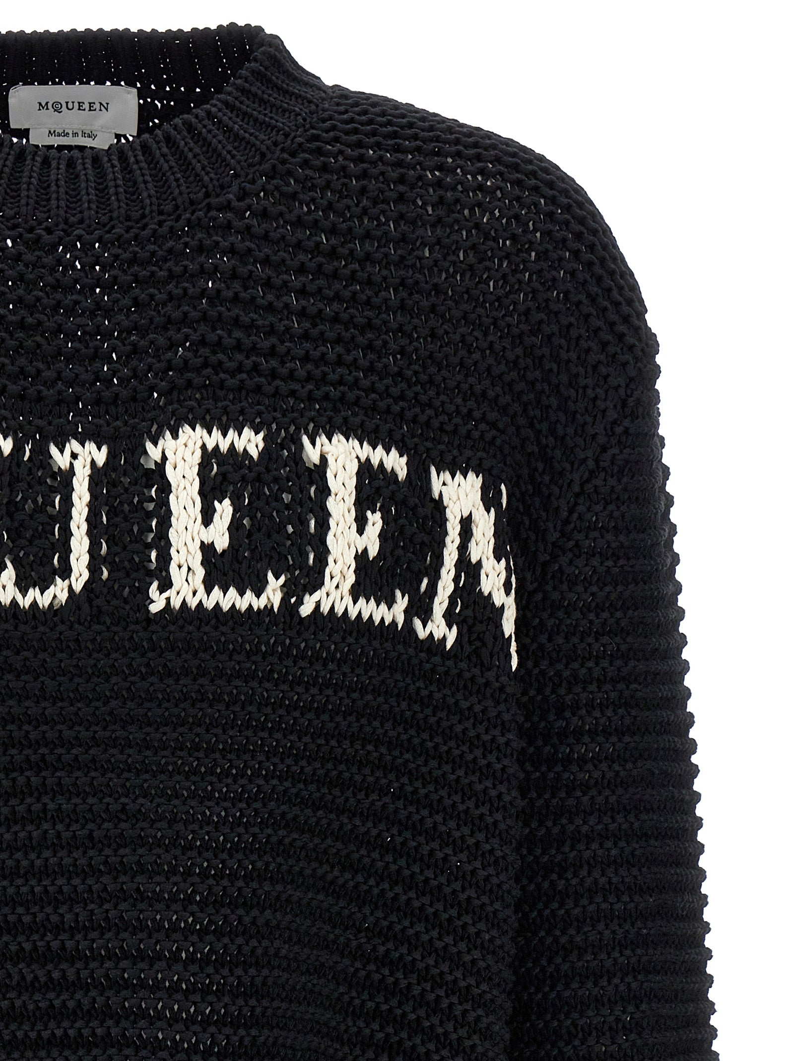 Alexander McQueen Bicolor Cotton Cardigan