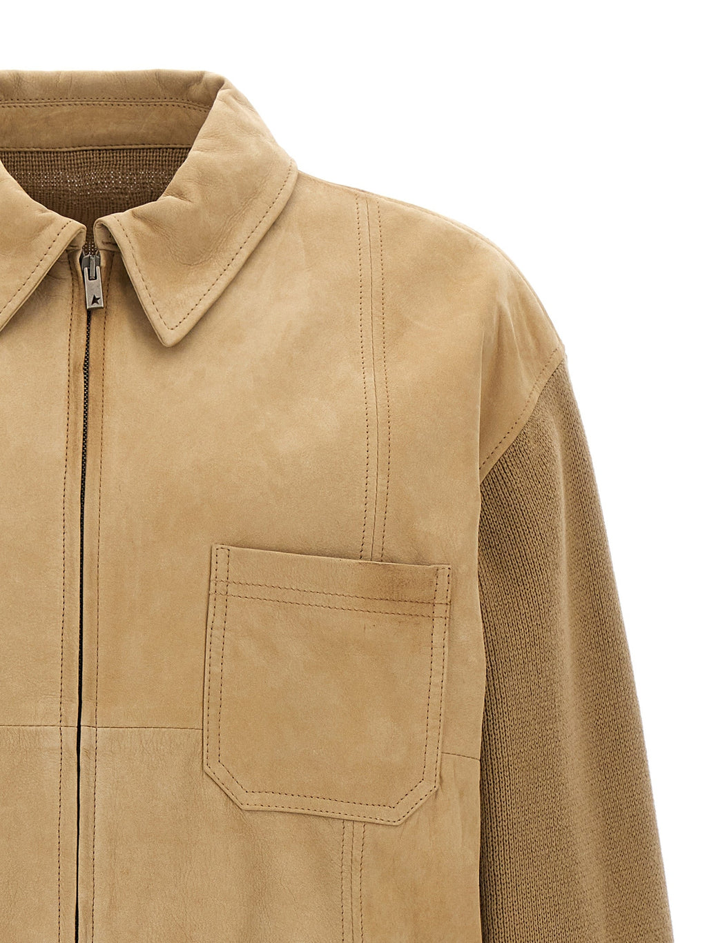 Golden Goose Beige Cowhide Leather Jacket