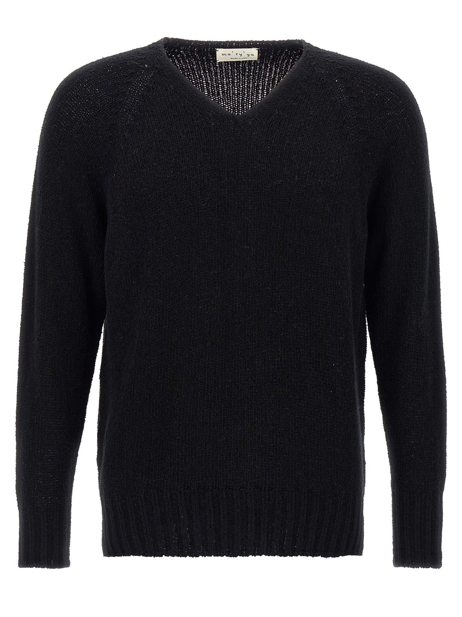 MA'RY'YA Black Cotton Cardigan