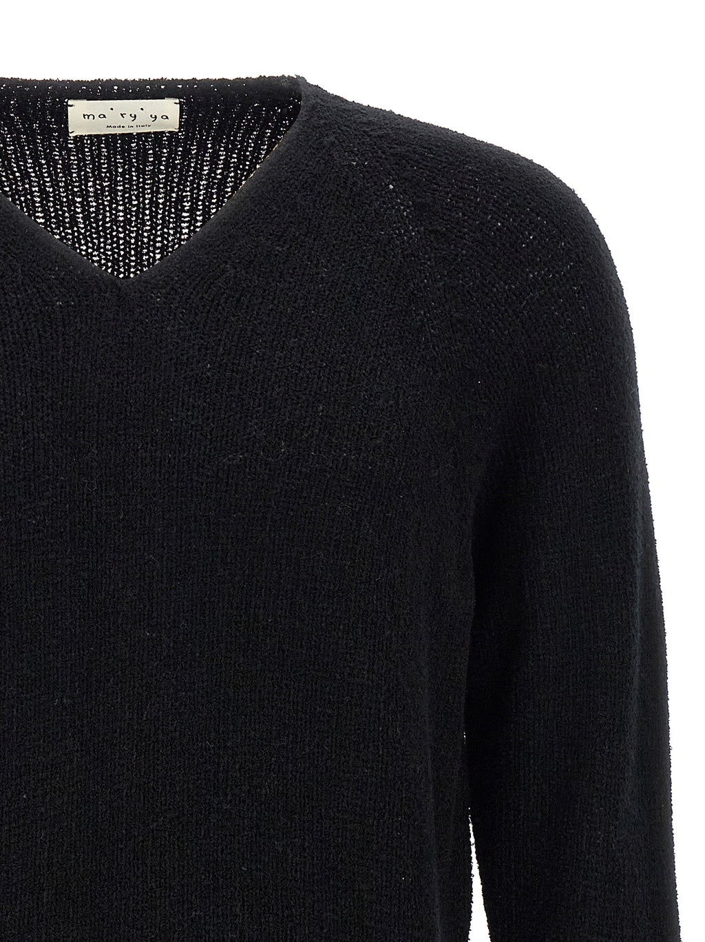 MA'RY'YA Black Cotton Cardigan