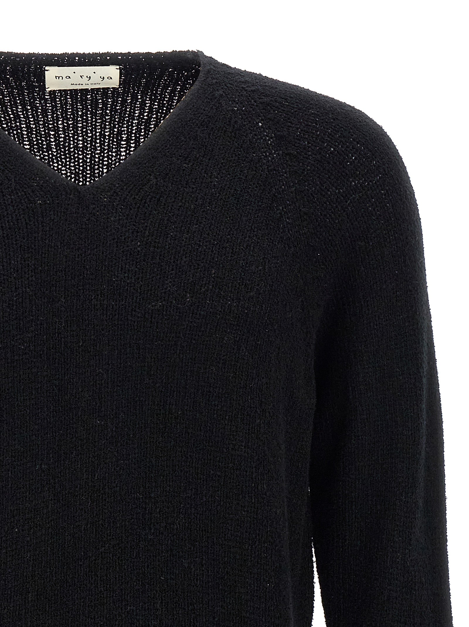 MA'RY'YA Black Cotton Cardigan