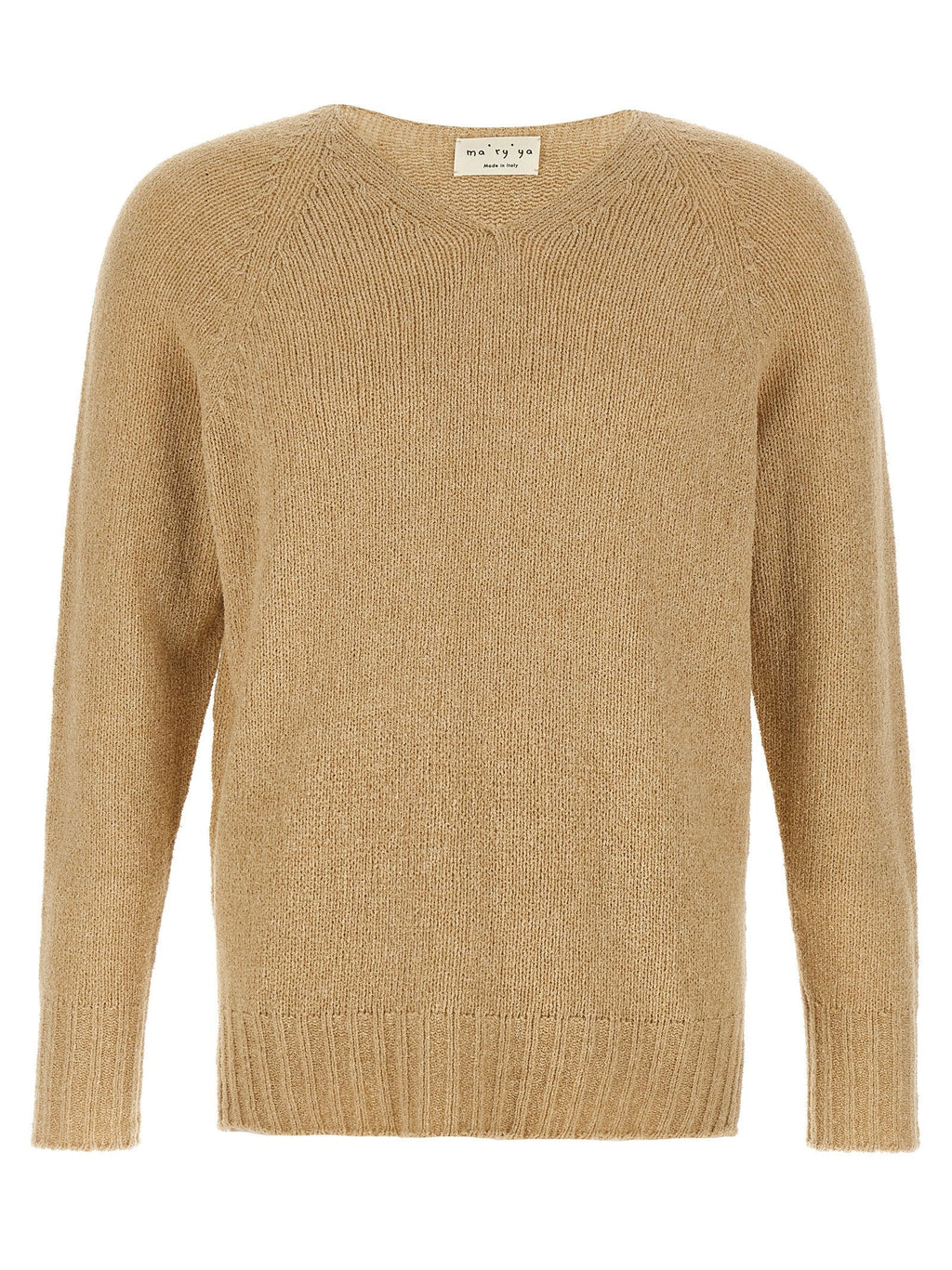 MA'RY'YA Beige Cotton Cardigan