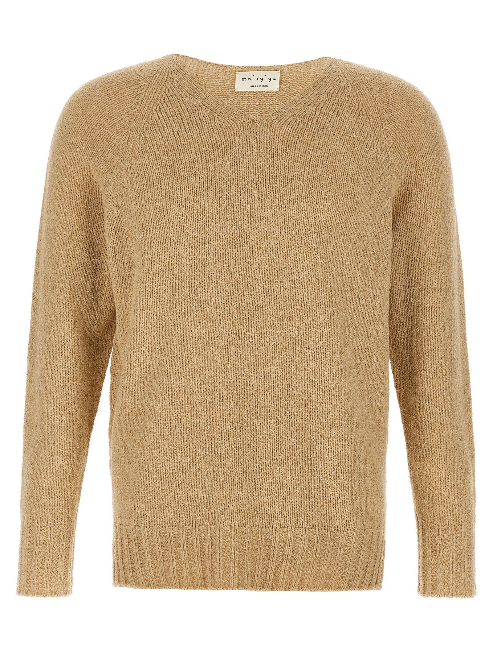 MA'RY'YA Beige Cotton Cardigan