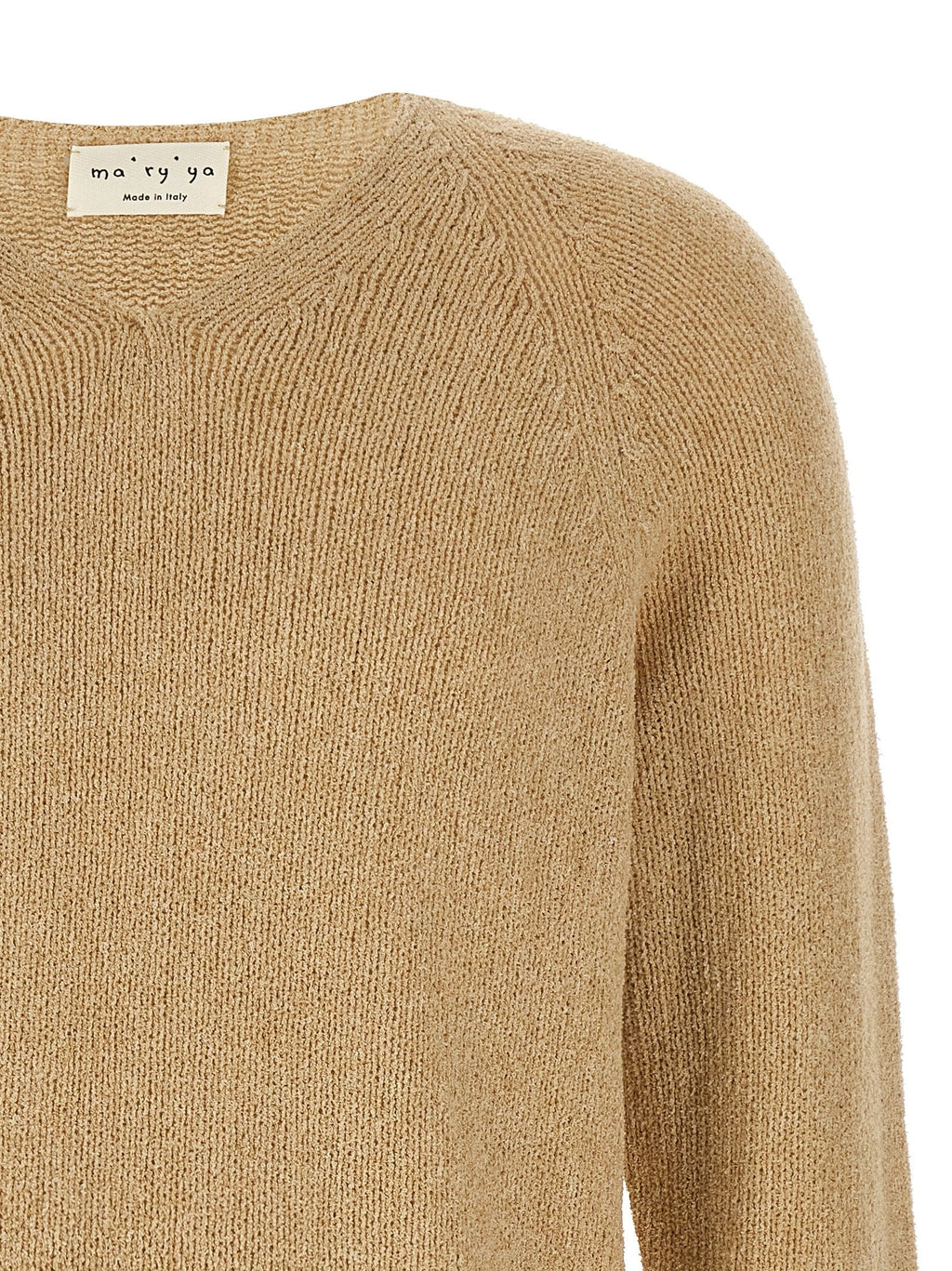 MA'RY'YA Beige Cotton Cardigan