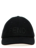 Fendi Black Cotton Cap (Baseball Hat)