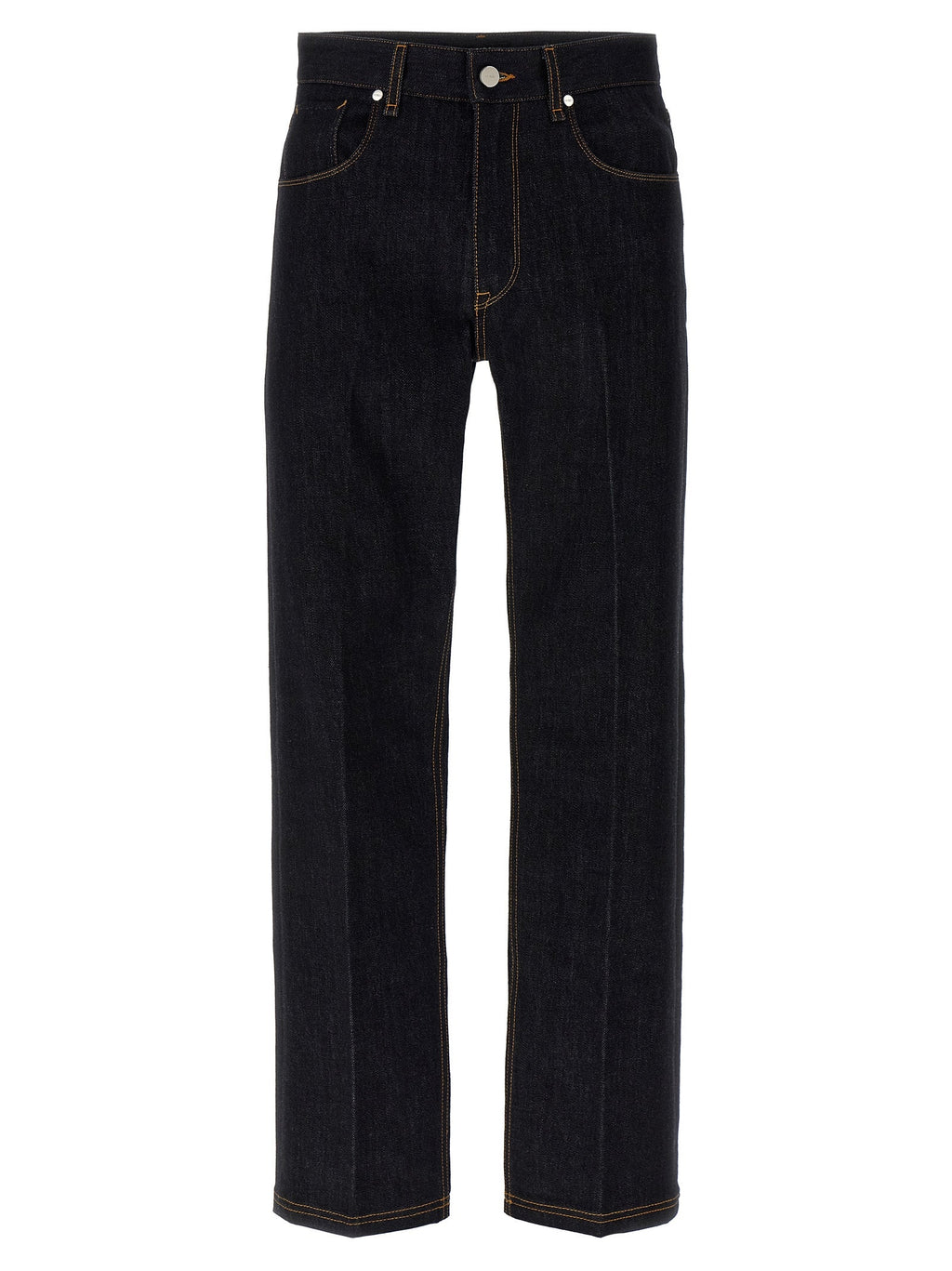Fendi Blue Cotton Straight-Leg Jeans