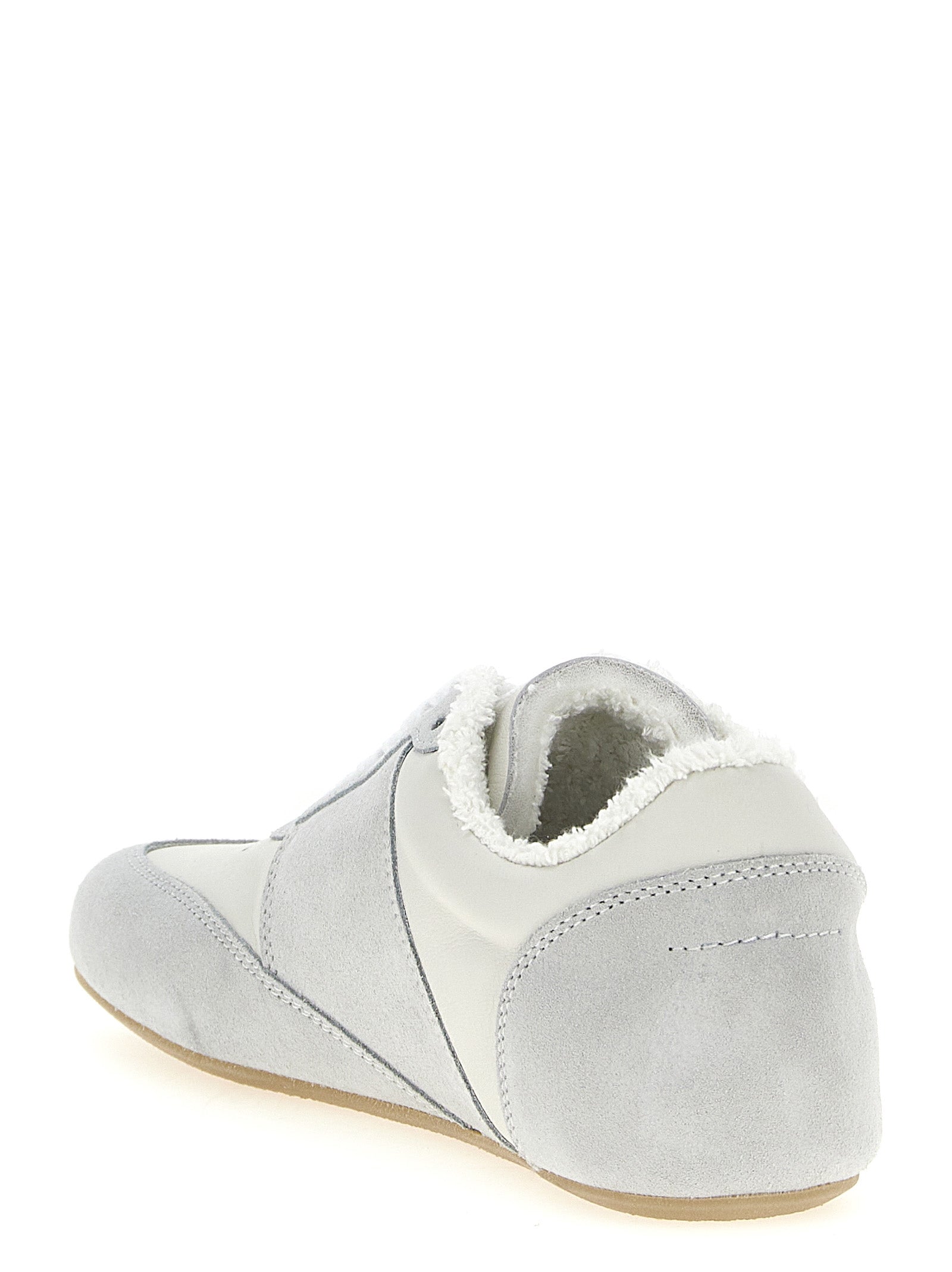 MM6 Maison Margiela Gray Calfskin Athletic Sneakers