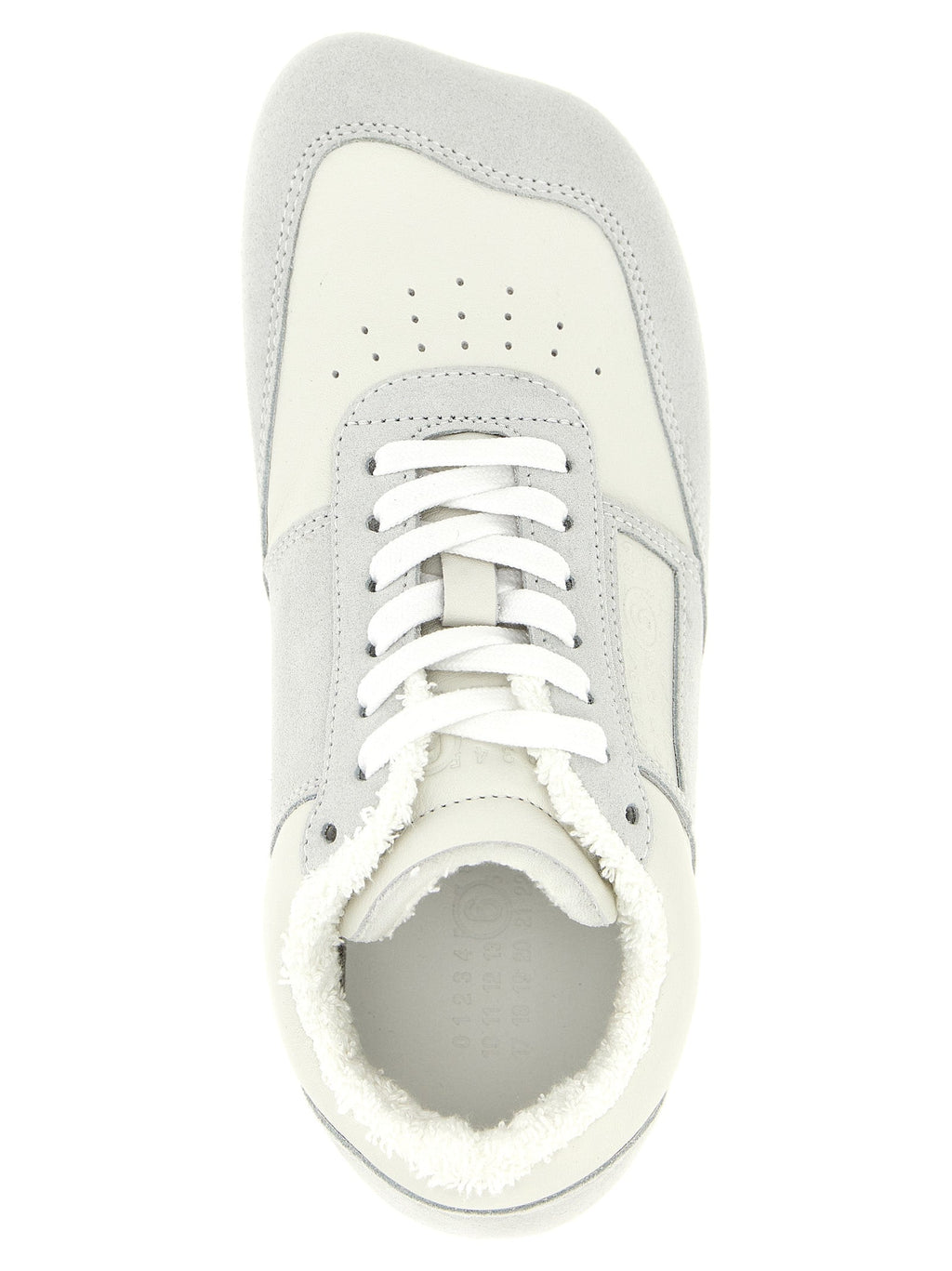MM6 Maison Margiela Gray Calfskin Athletic Sneakers