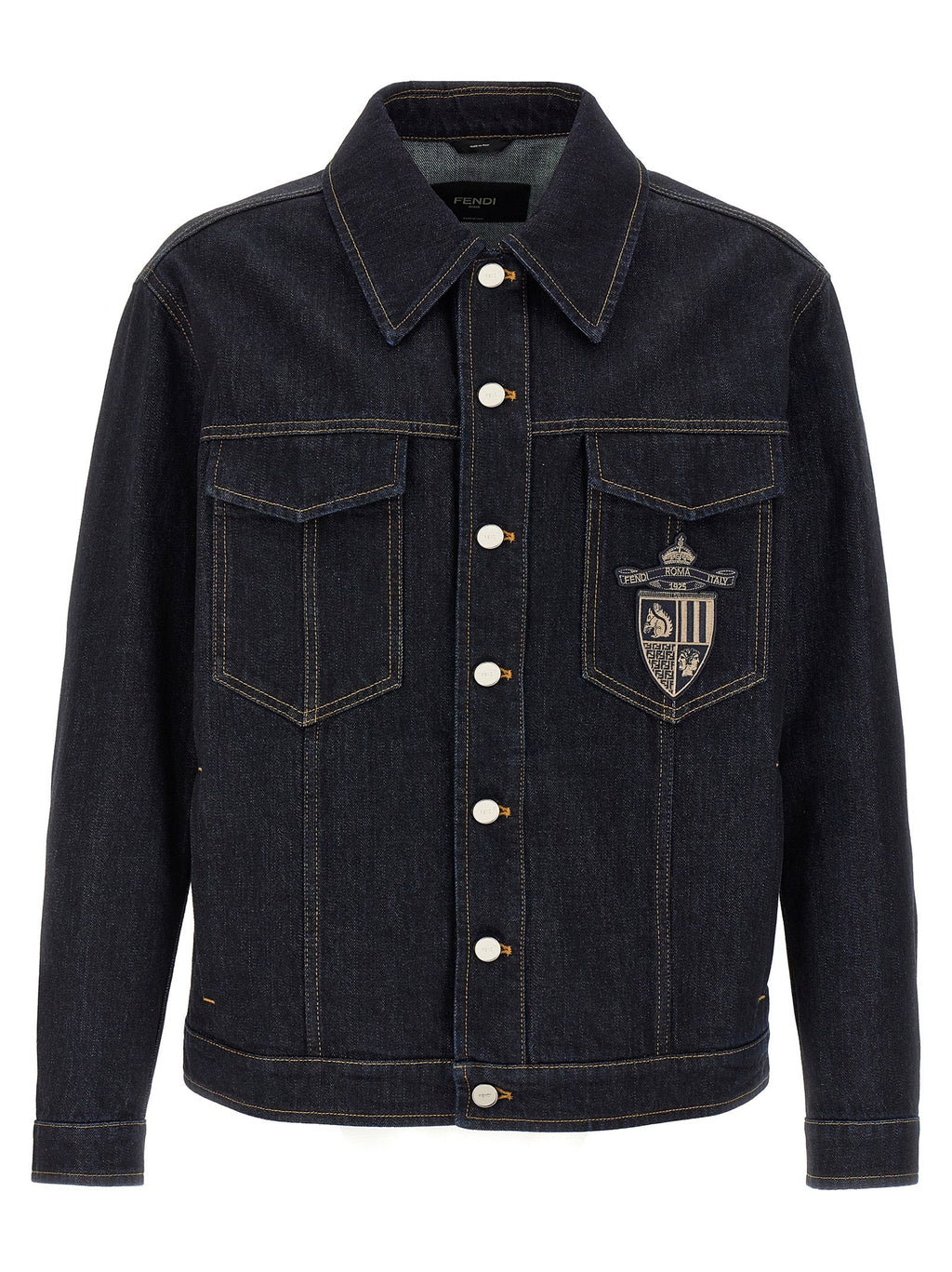Fendi Blue Cotton Denim Jacket