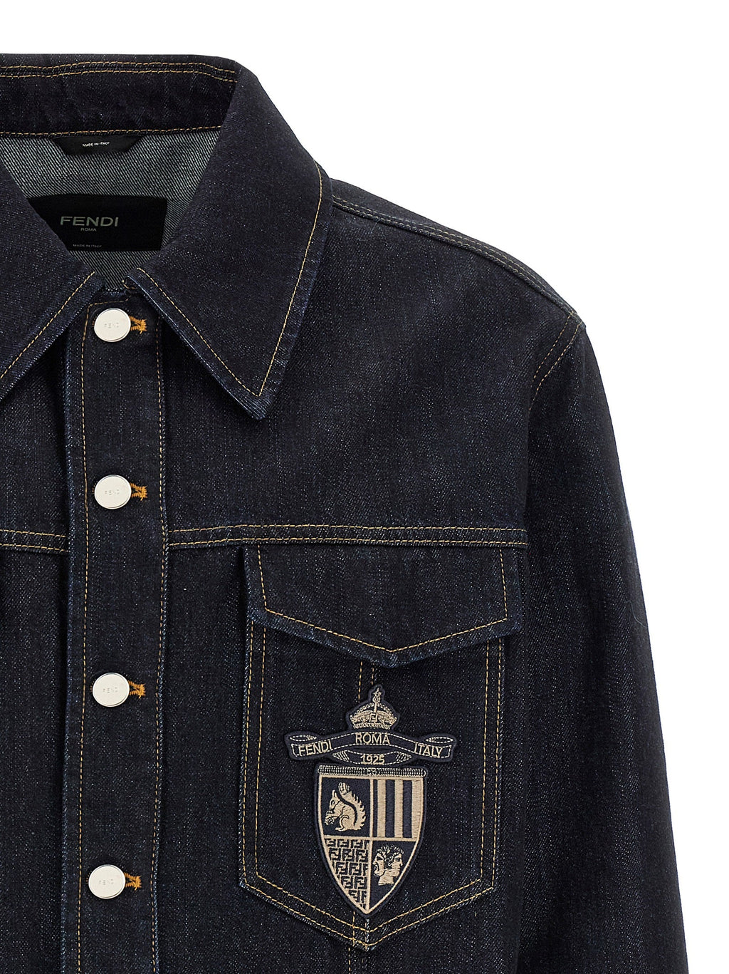 Fendi Blue Cotton Denim Jacket