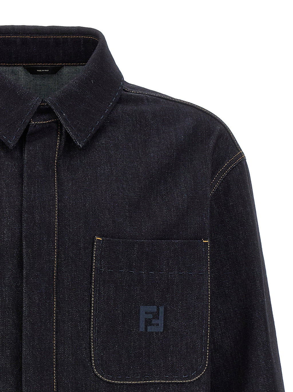 Fendi Blue Cotton Denim Jacket