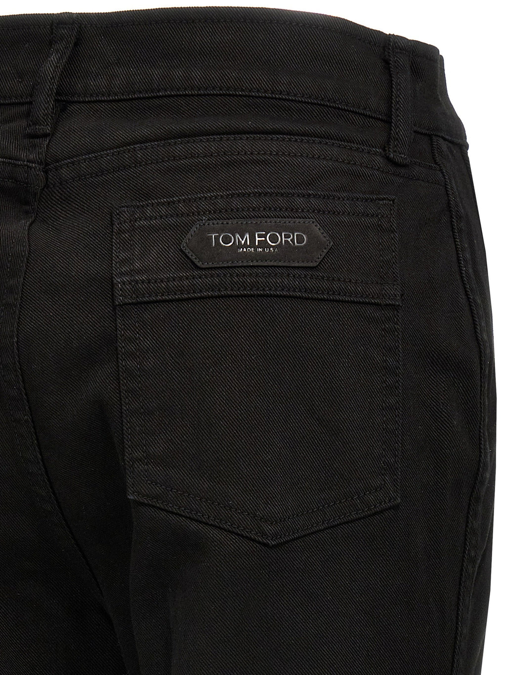 Tom Ford Black Cotton Flared Jeans