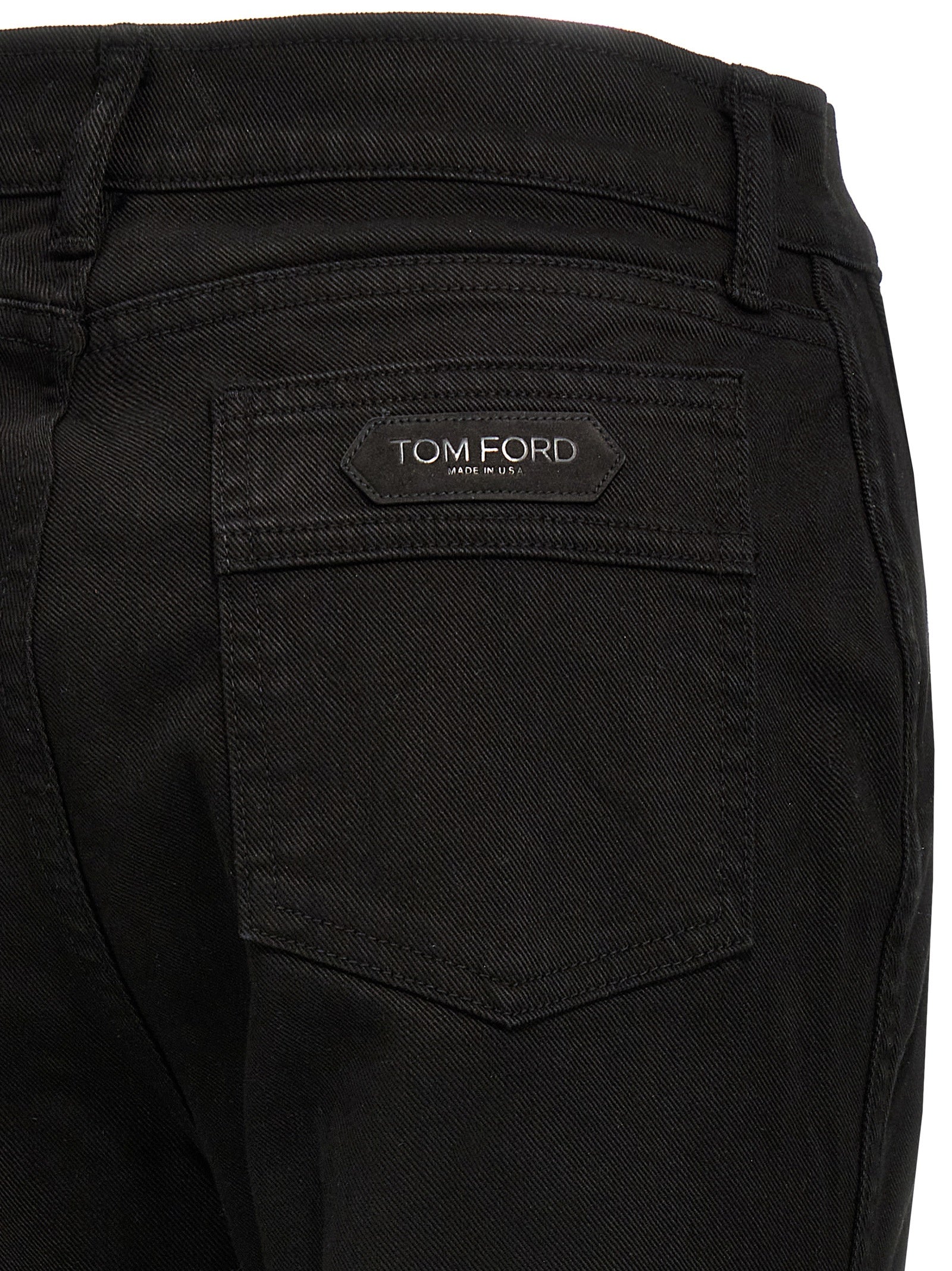 Tom Ford Black Cotton Flared Jeans