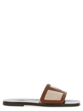 Valentino Garavani Brown Cotton Slides