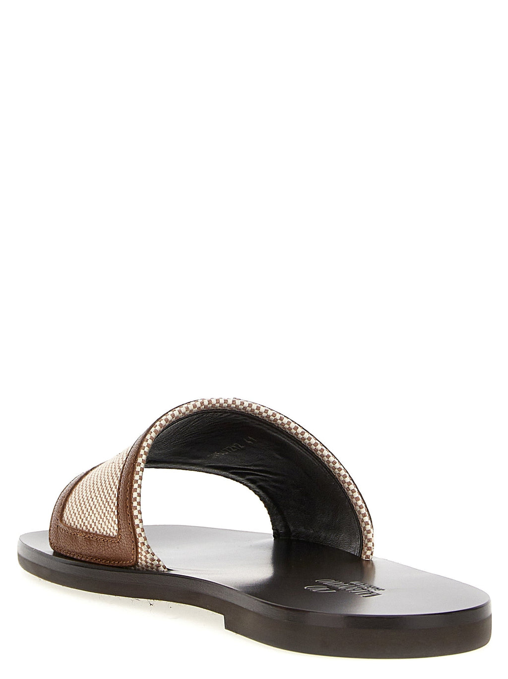 Valentino Garavani Brown Cotton Slides