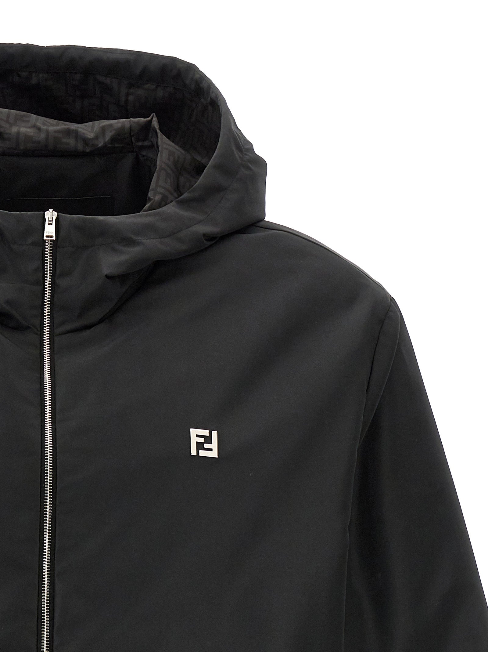 Fendi Black Polyester Shell Jacket