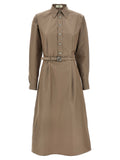 Fendi Gray Cotton Midi Dress
