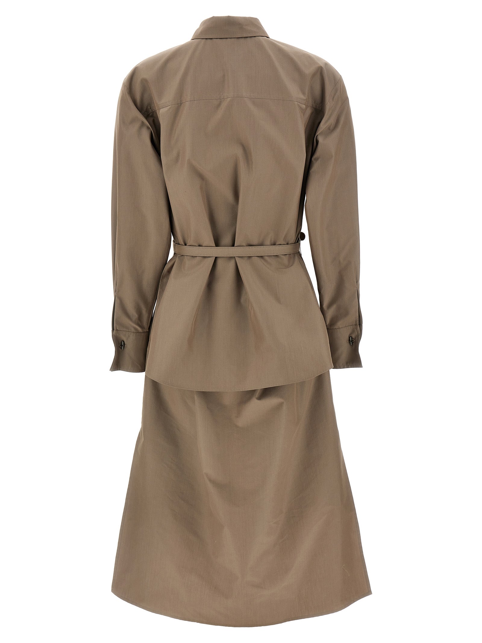 Fendi Gray Cotton Midi Dress
