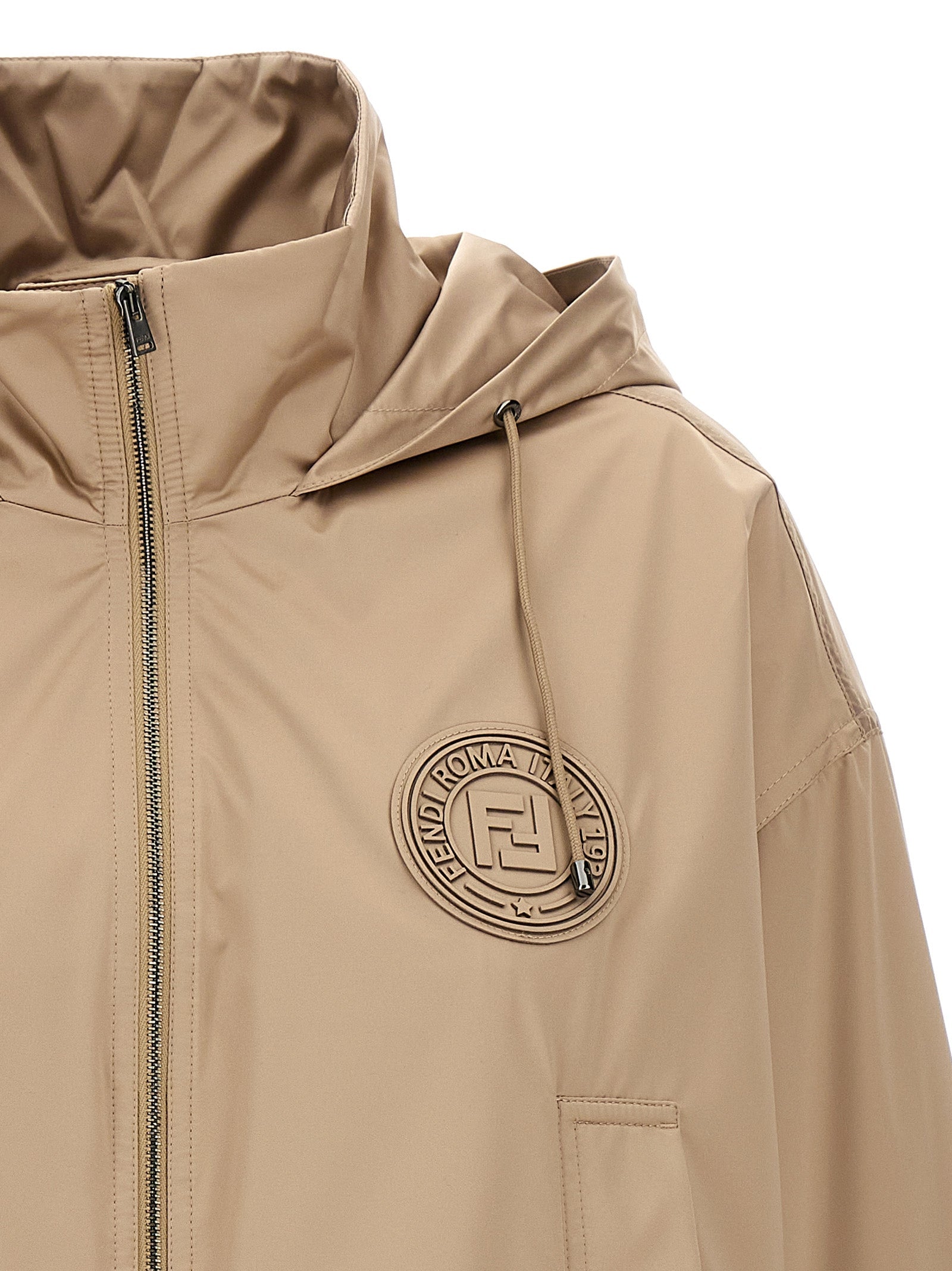 Fendi Brown Polyester Shell Jacket