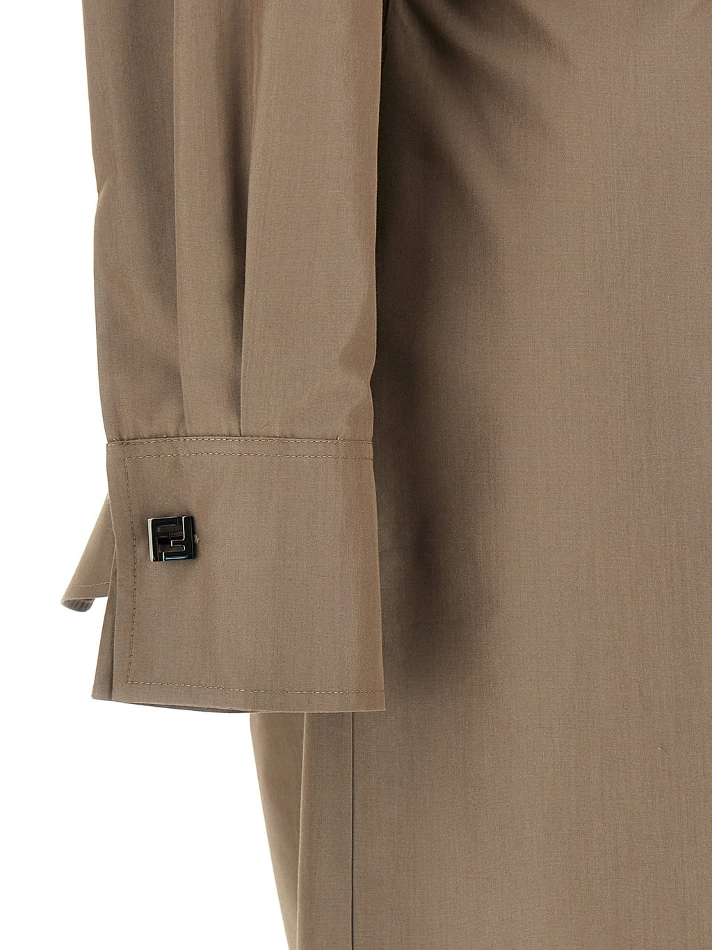 Fendi Gray Cotton Midi Dress