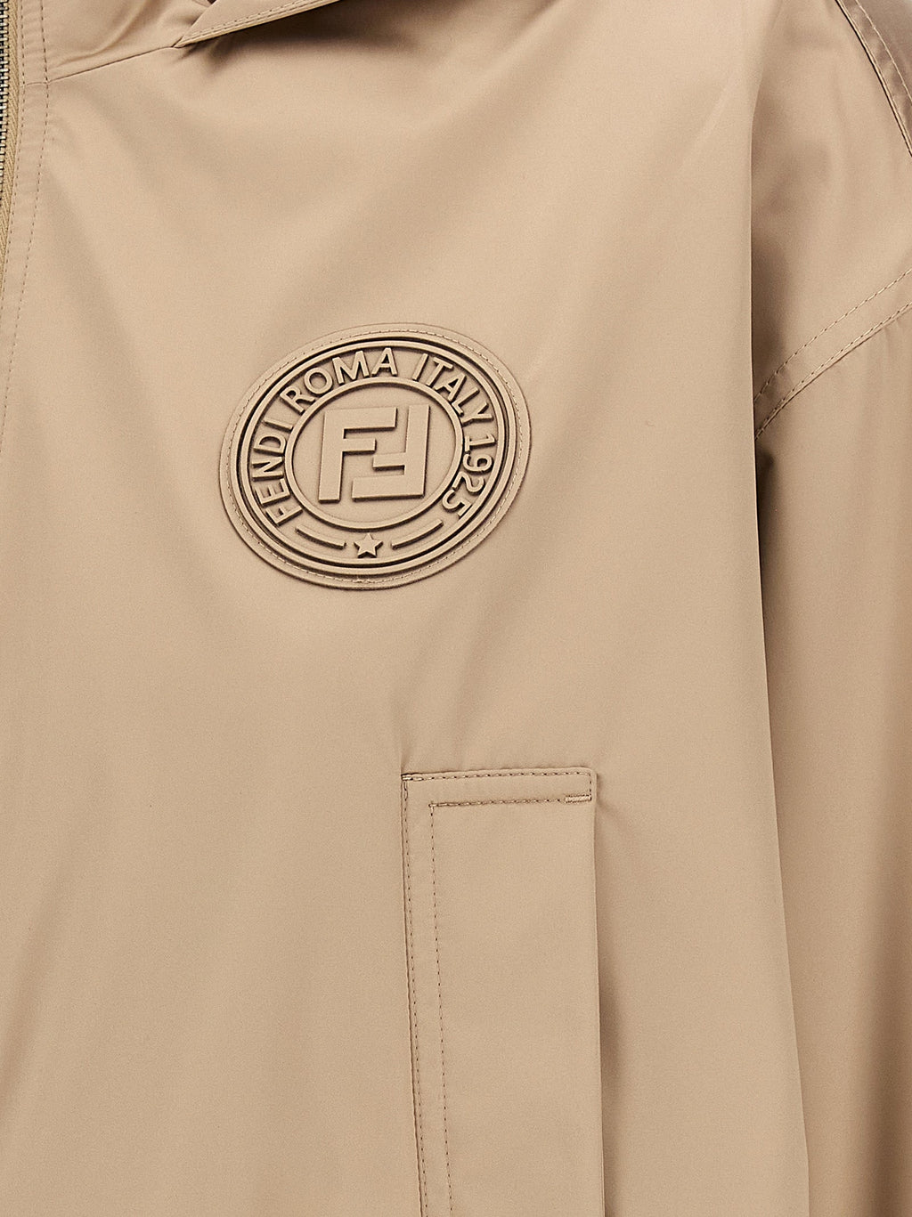 Fendi Brown Polyester Shell Jacket