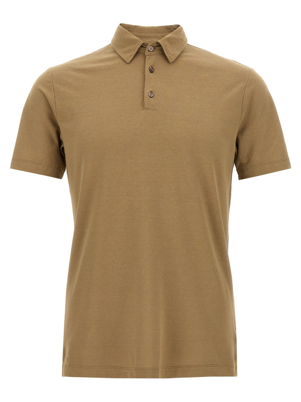 ZANONE Beige Cotton Polo Shirt