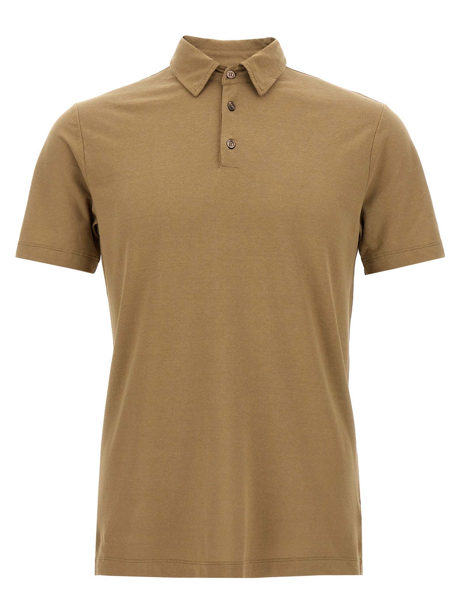 ZANONE Beige Cotton Polo Shirt