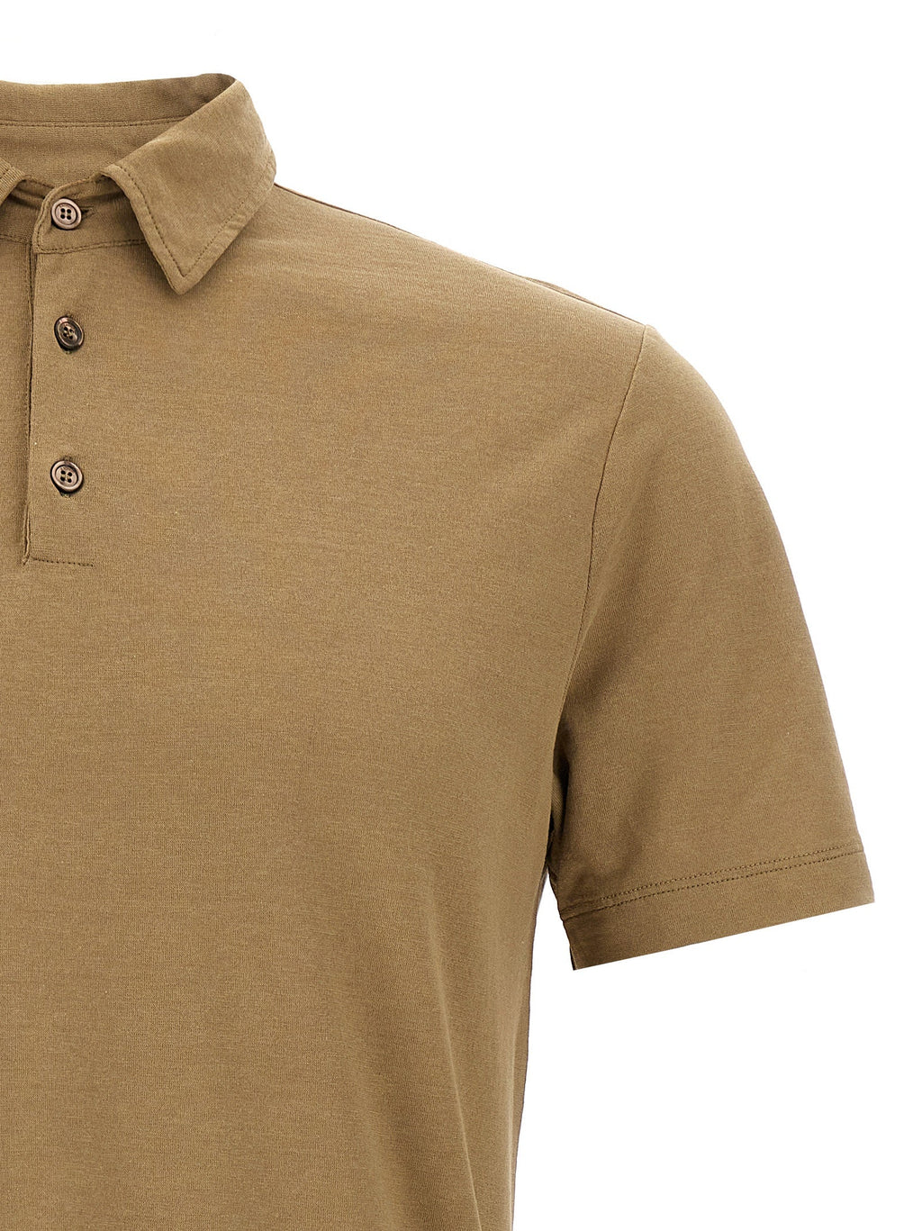 ZANONE Beige Cotton Polo Shirt