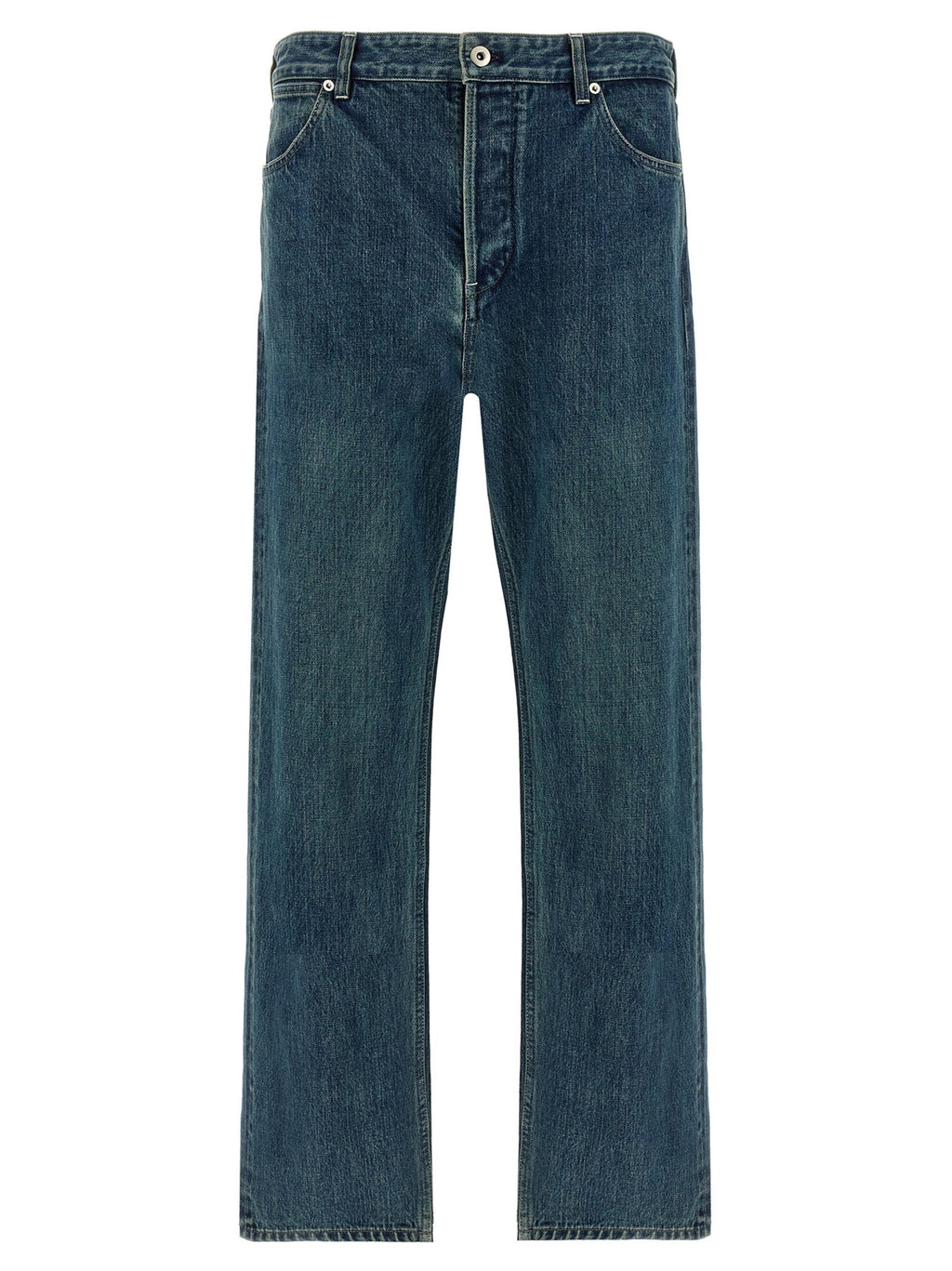 Jil Sander Blue Cotton Straight-Leg Jeans