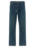 Jil Sander Blue Cotton Straight-Leg Jeans