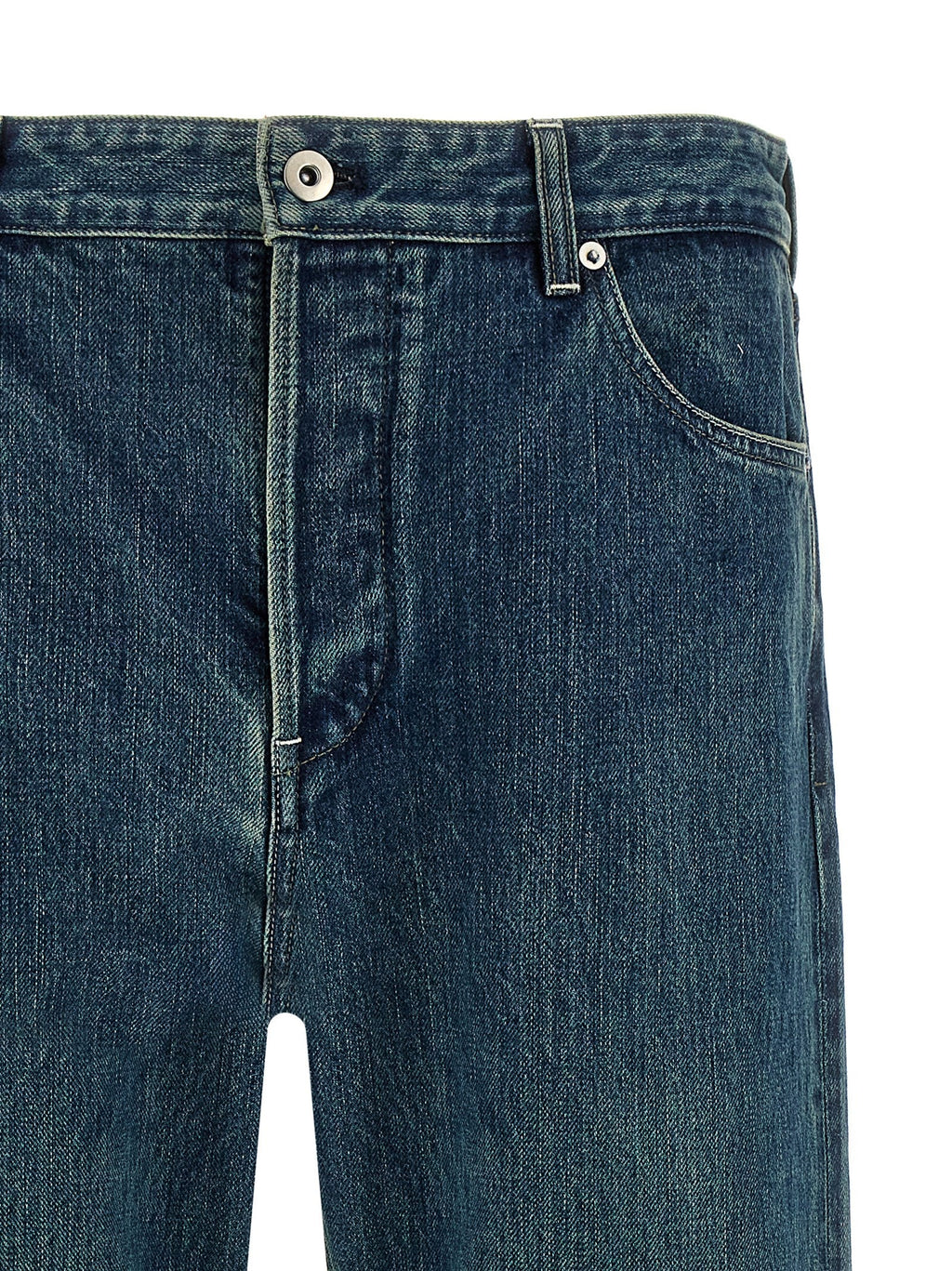 Jil Sander Blue Cotton Straight-Leg Jeans