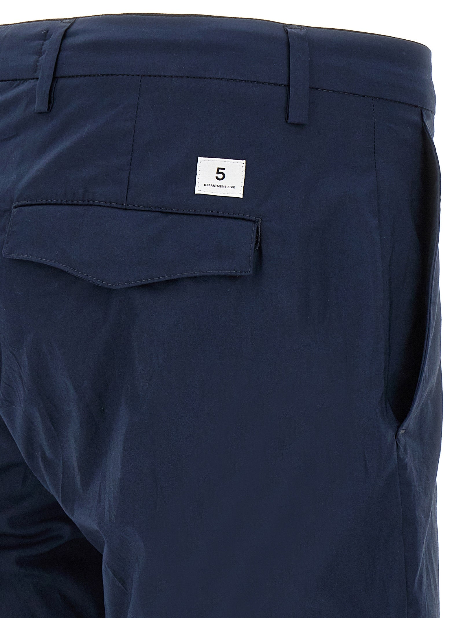 Department 5 Blue Cotton Cropped Pants
