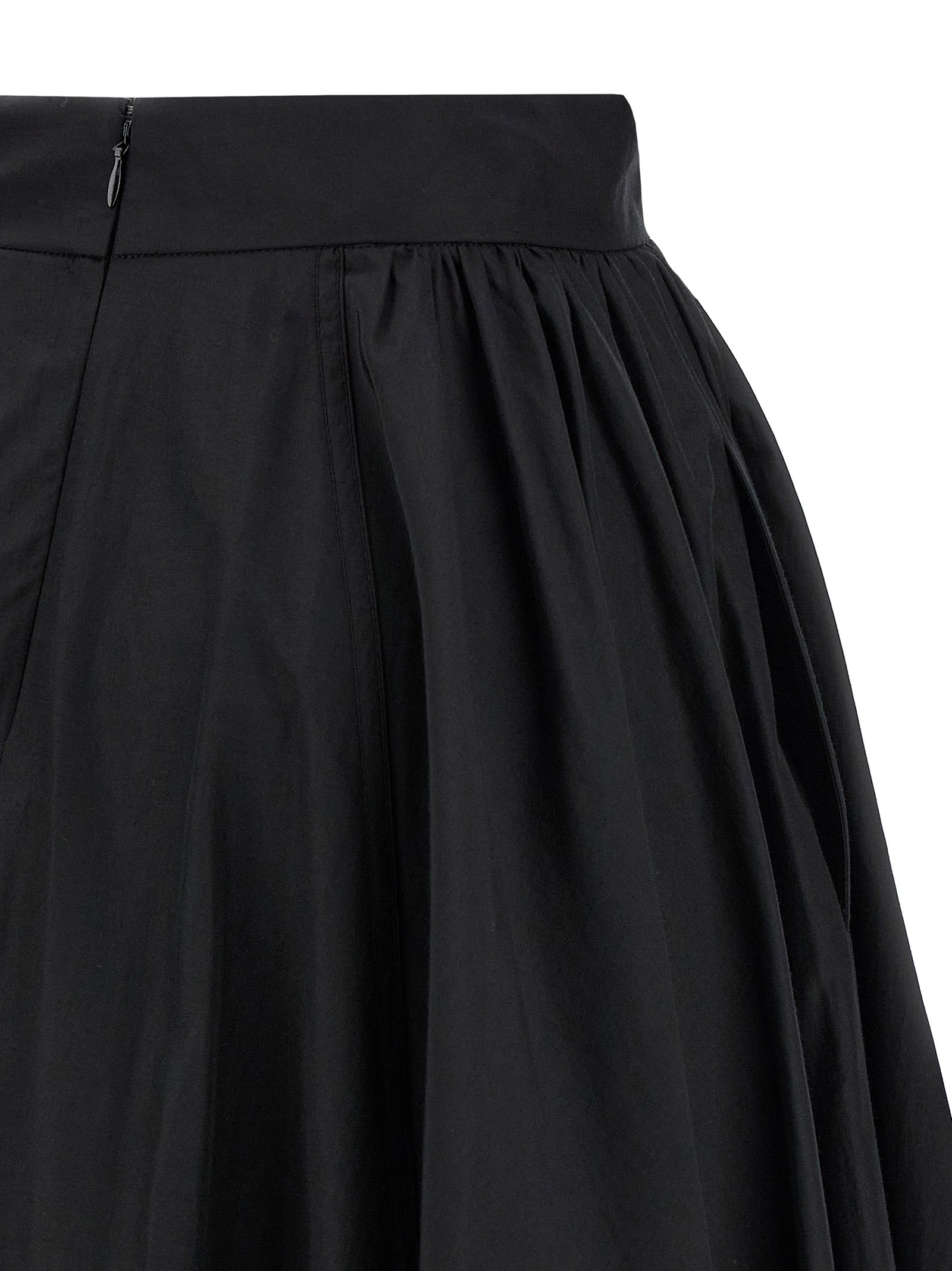 The Andamane Black Polyester Mini Skirt