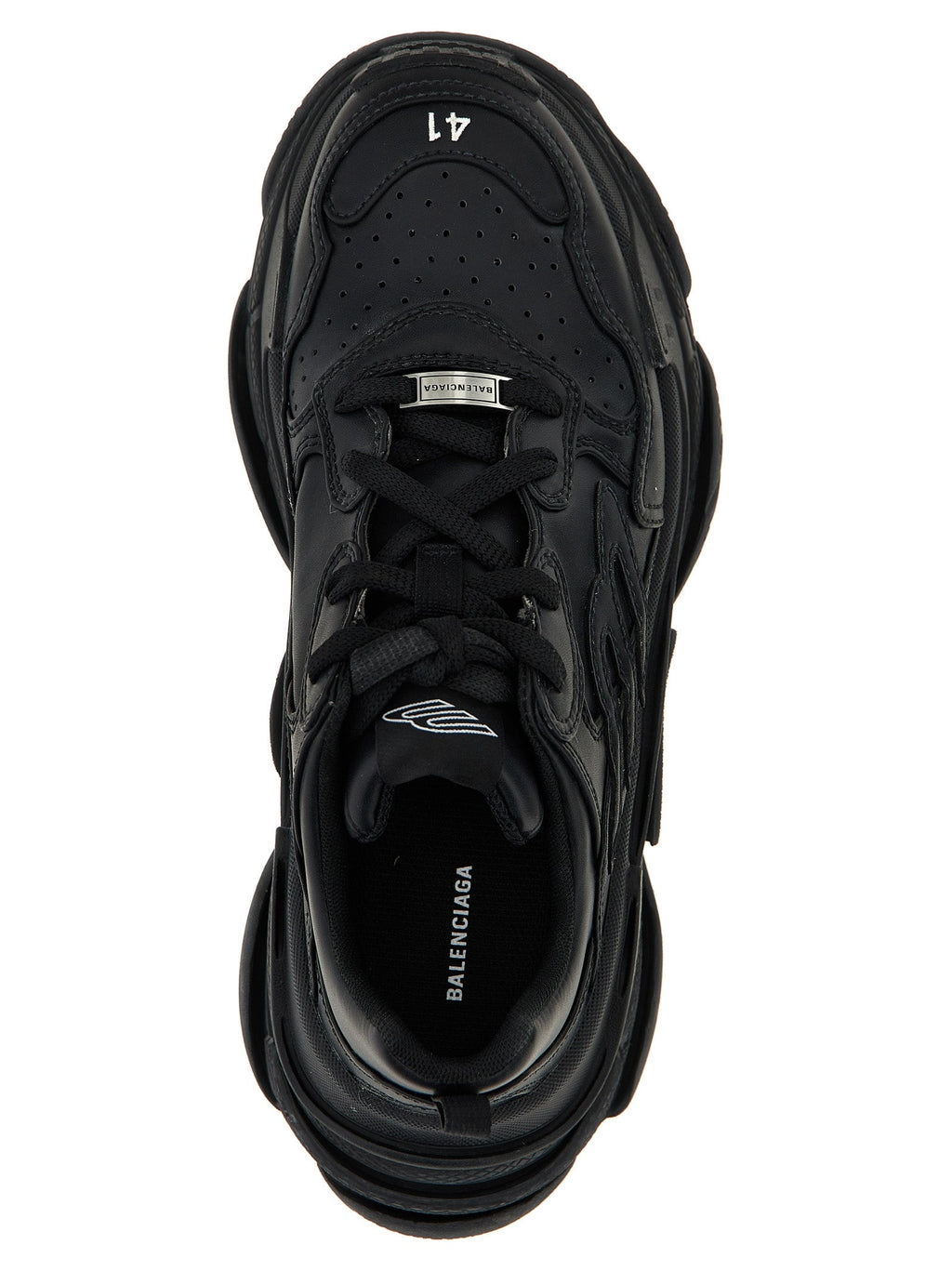 Balenciaga Black Polyethylene Athletic Sneakers