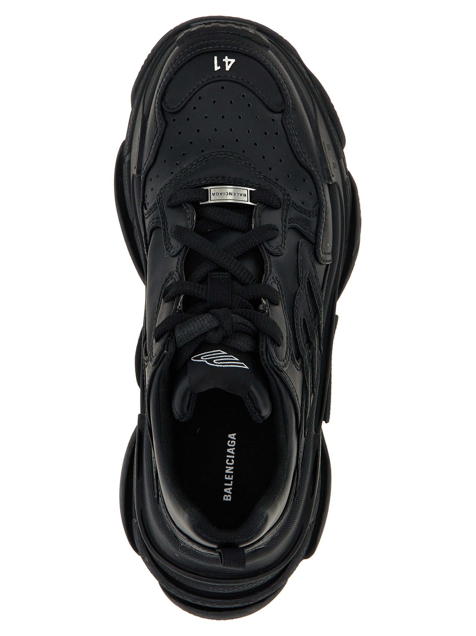 Balenciaga Black Polyethylene Athletic Sneakers