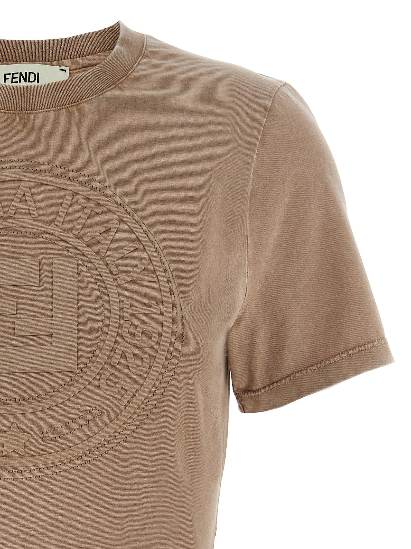 Fendi Brown Cotton T-Shirt