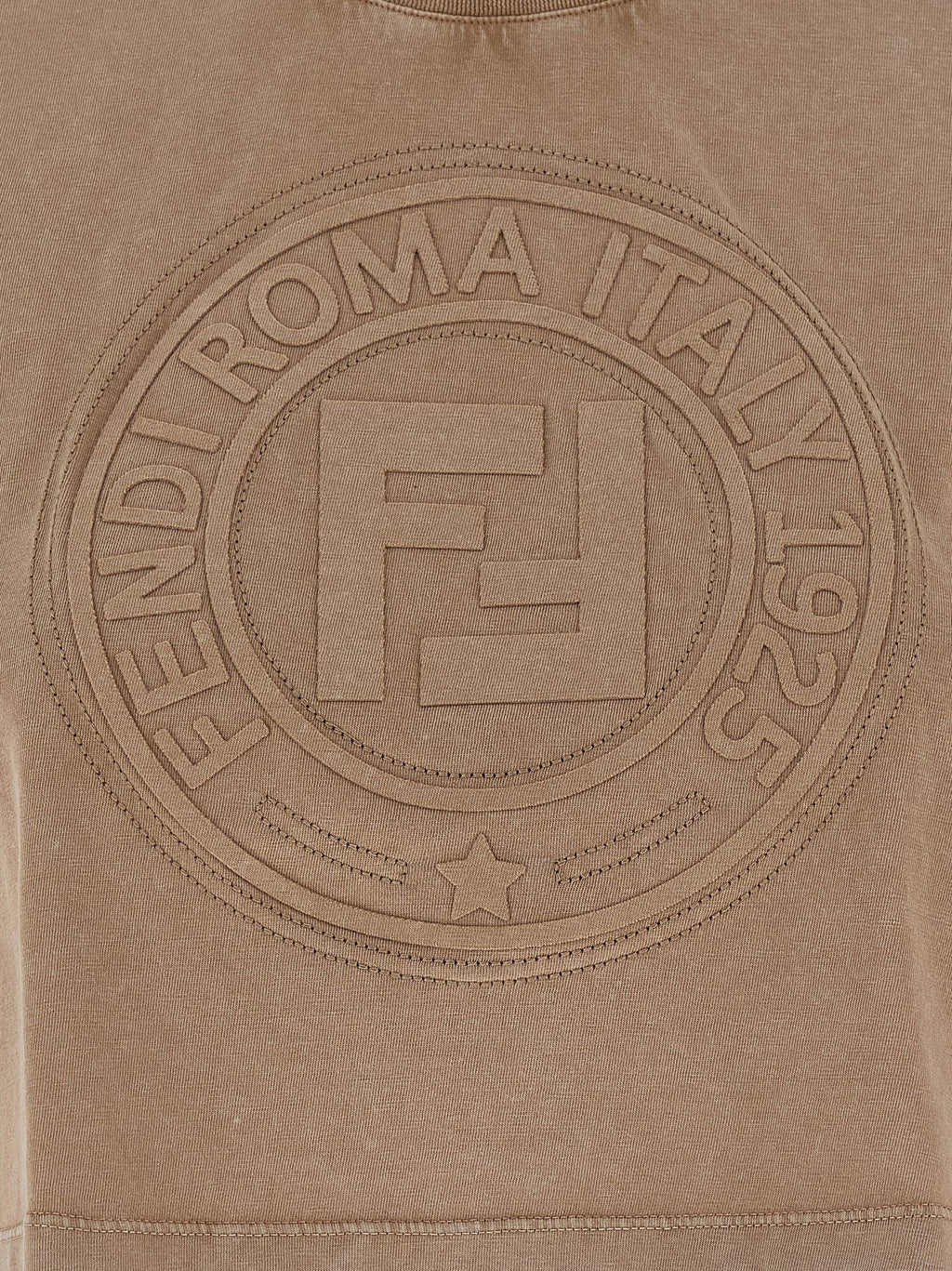 Fendi Brown Cotton T-Shirt