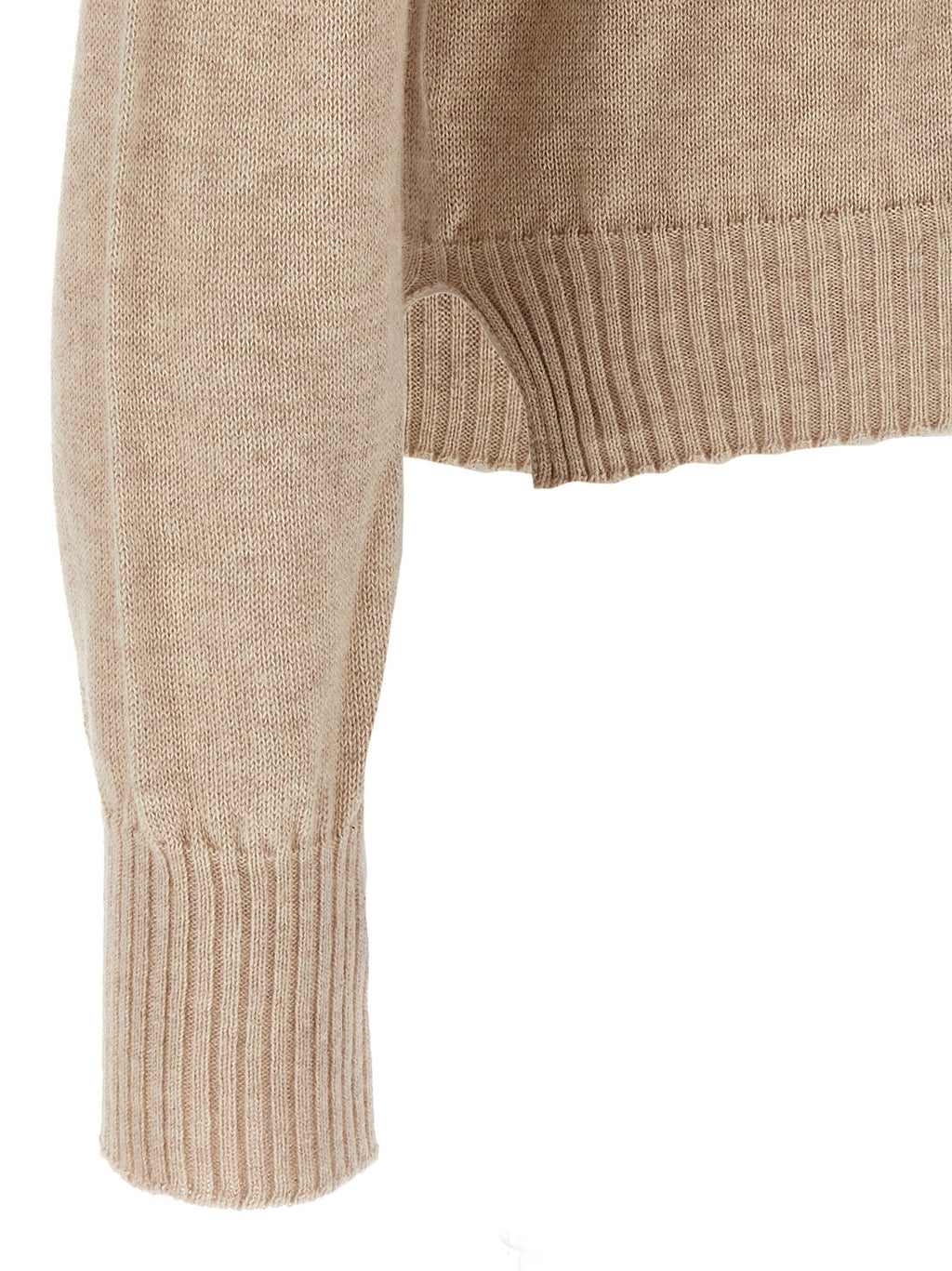 MA'RY'YA Beige Cotton Cardigan