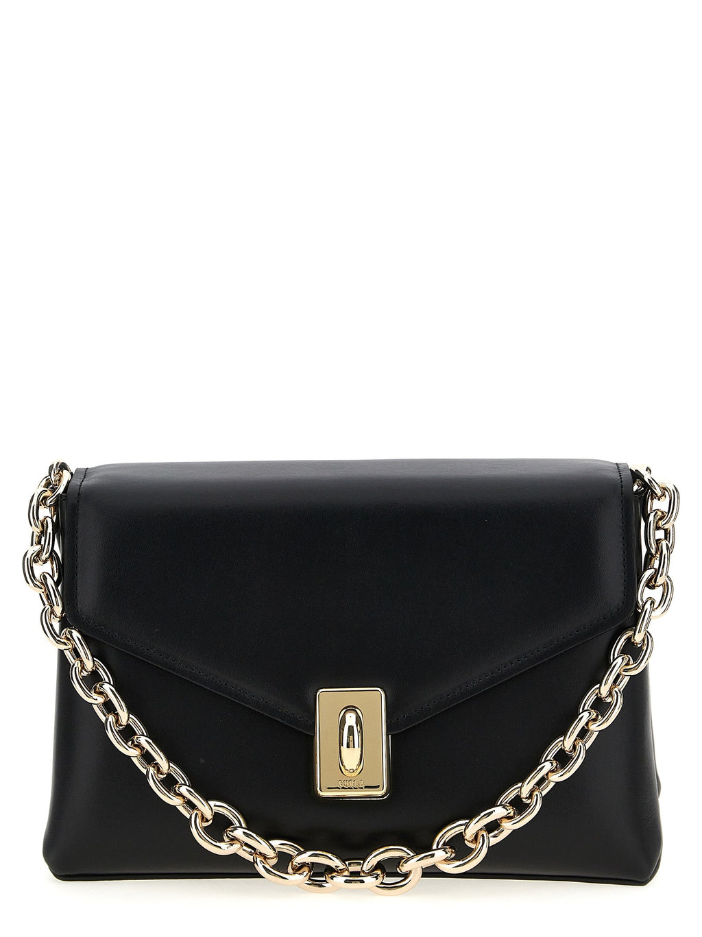 Furla Black Leather Shoulder Bag