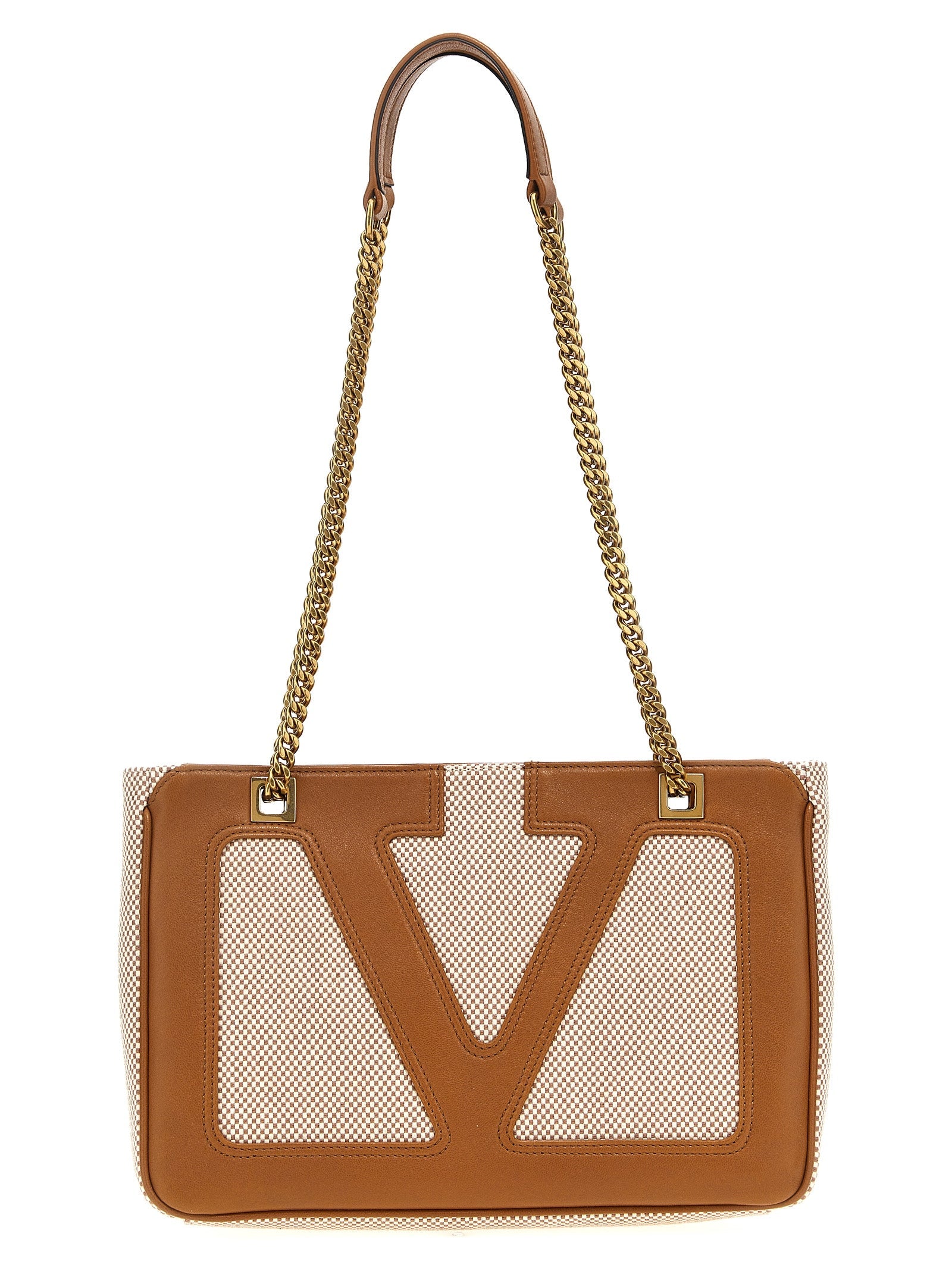 Valentino Garavani Beige Cotton Tote Bag