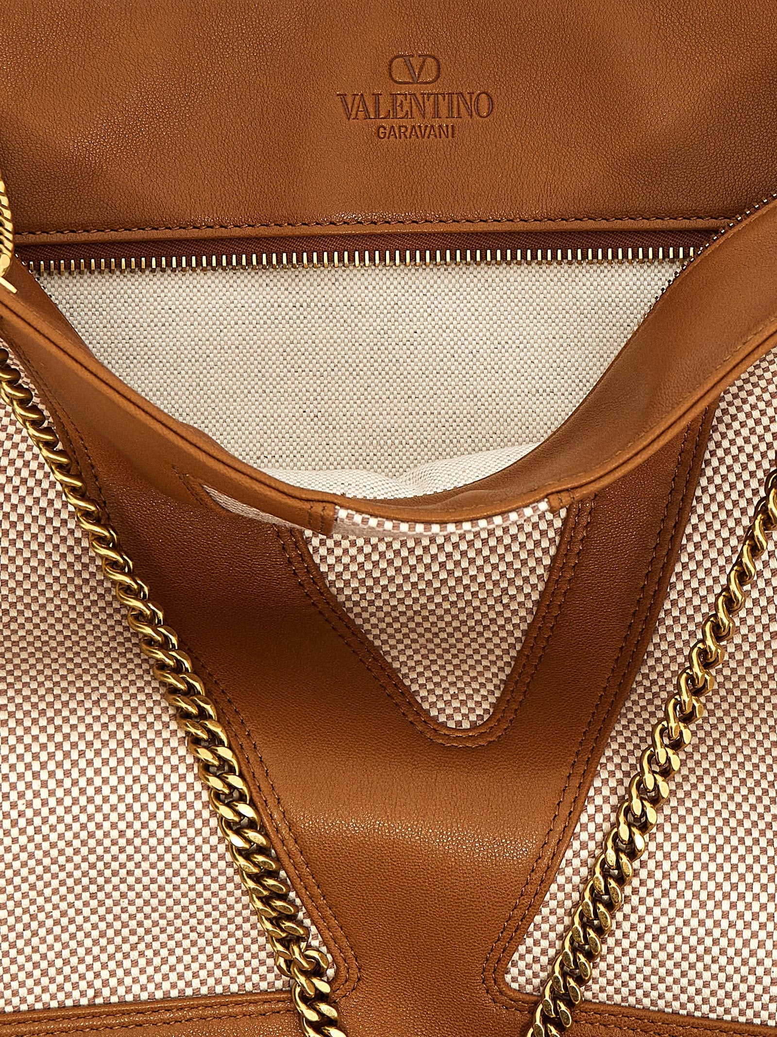 Valentino Garavani Beige Cotton Tote Bag