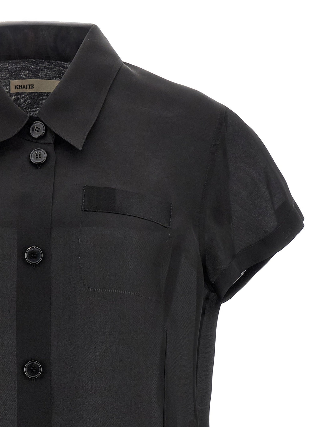 Khaite Black Silk Blouse