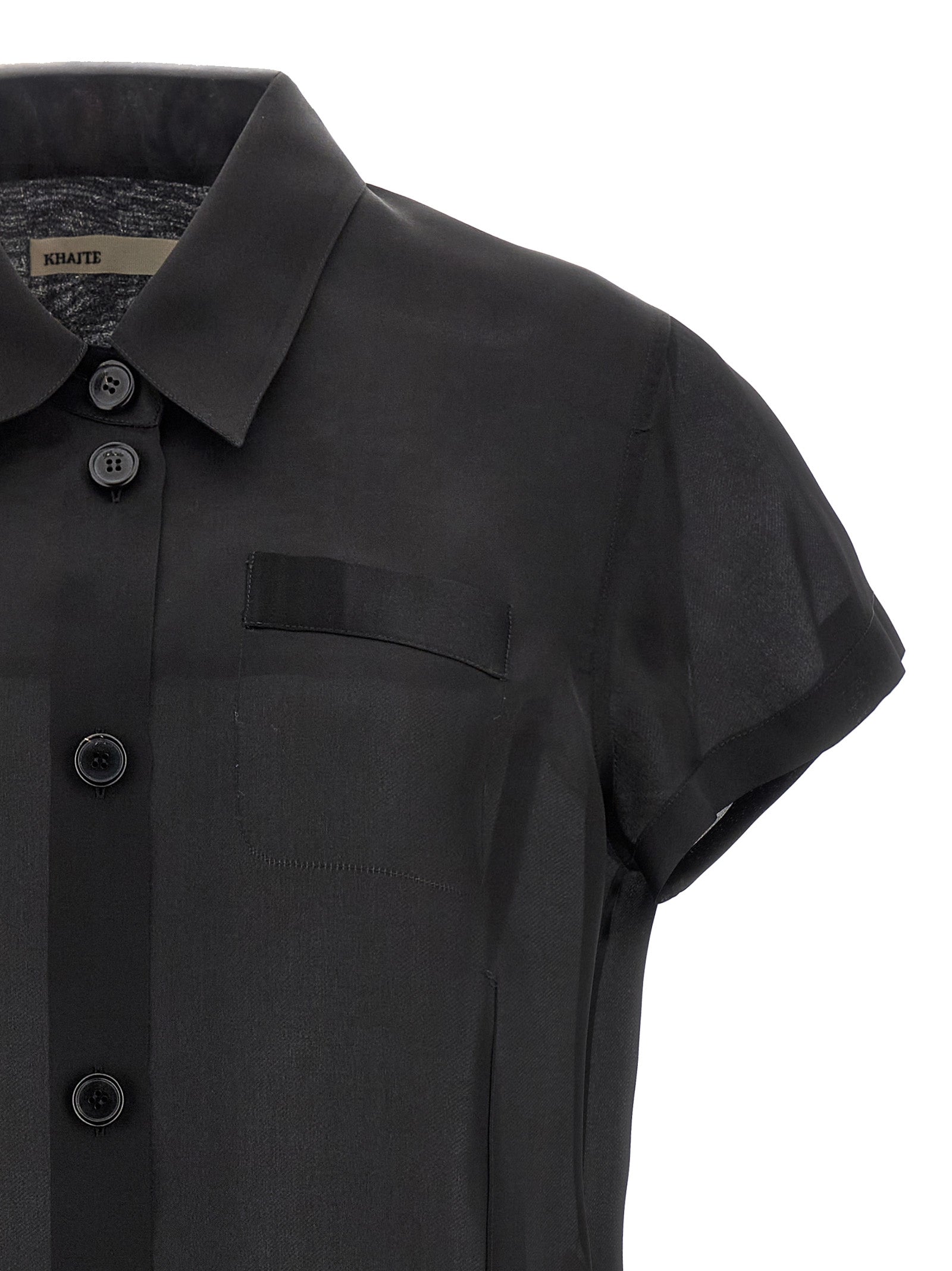 Khaite Black Silk Blouse