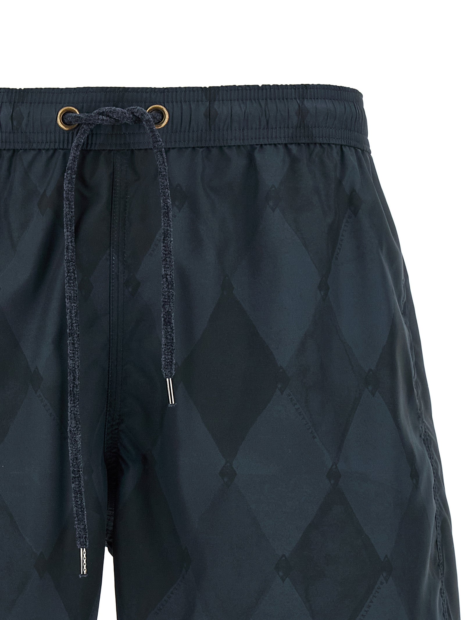 Ballantyne Blue Polyester Swim Shorts